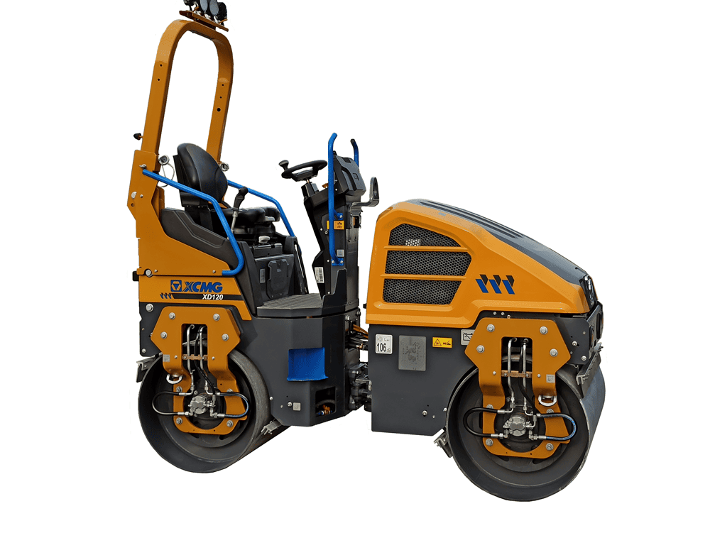 XCMG XD120 Dual Drum Roller: 73.2 HP Kubota, 22,480 lbs Compaction